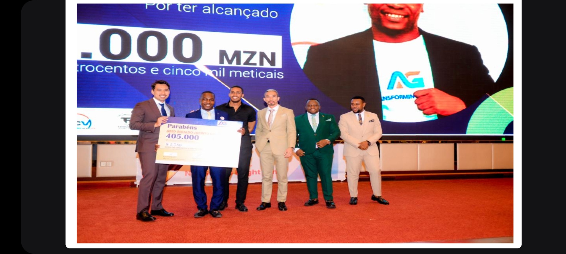 Abed Geraldo Jacinto — 405.000 MZN