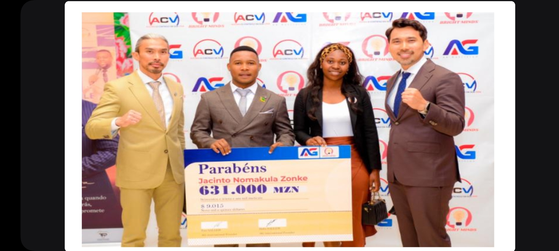 Jacinto Nomakula Zonke — 631.000 MZN